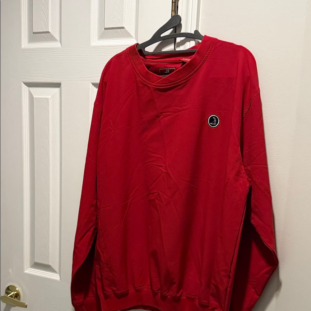 Classic Red Crewneck golf pullover   putter boy pinehurst